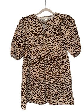 Leopard Print Dress with Bow Detail